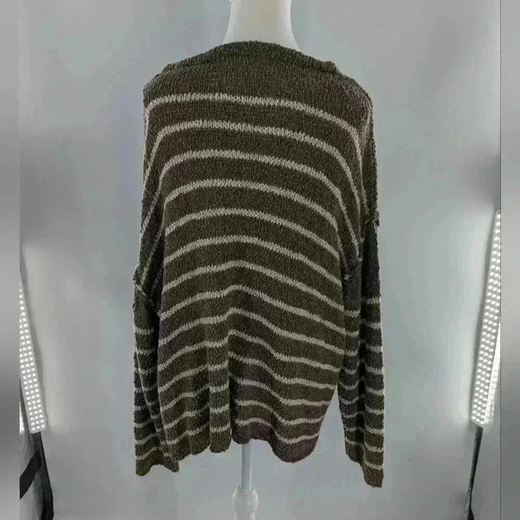 Easel Los Angels Women's Brown Oversized Long Sleeve Pull Over Sweater Sz M Flaw - Picture 2 of 12